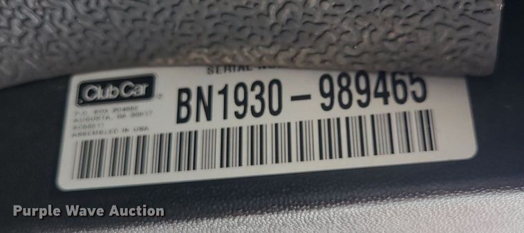 image for item MJ9384 2019 Club Car  golf cart