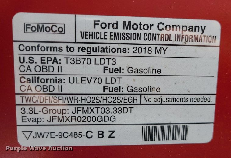 image for item MJ9402 2018 Ford F150  pickup truck