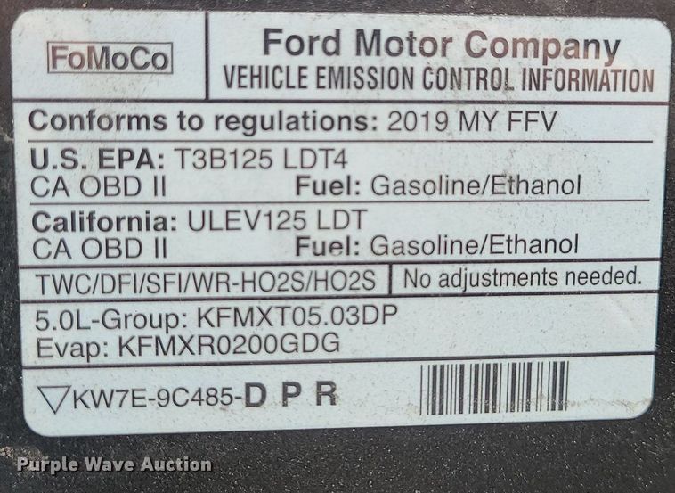 image for item MJ9411 2019 Ford F150  SuperCrew pickup truck