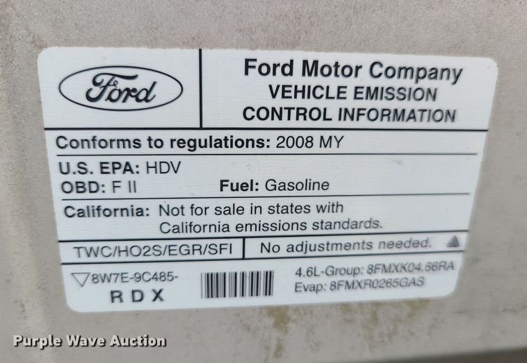 image for item MJ9412 2008 Ford E250 Super Duty  van