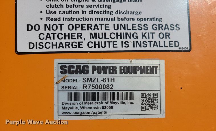 image for item MJ9420 Scag Liberty Z  ZTR lawn mower