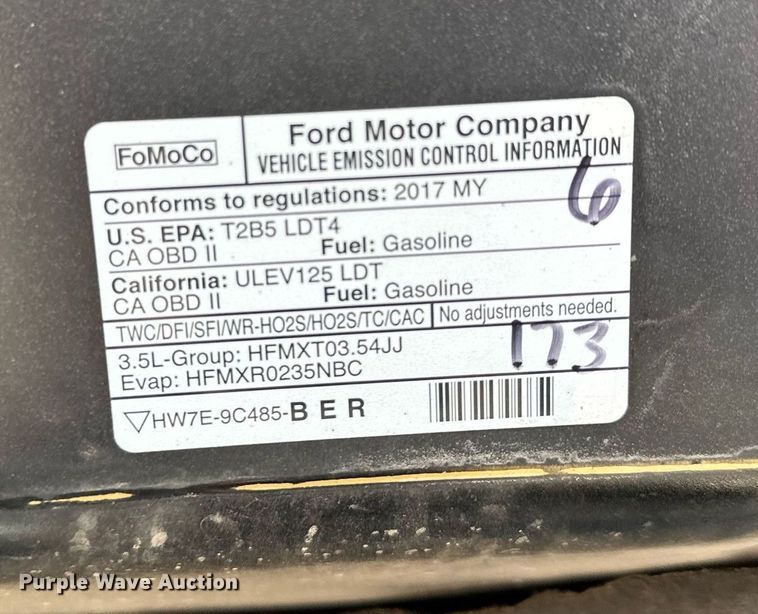 image for item MQ9443 2017 Ford F150  SuperCrew pickup truck