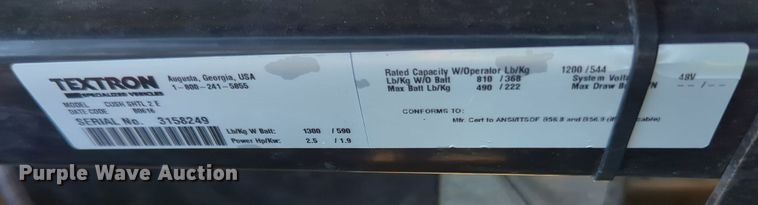 image for item MX9420 Cushman SHTL 2 E  golf cart