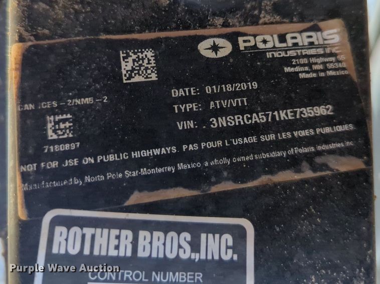 image for item MX9423 2019 Polaris Ranger 570  utility vehicle