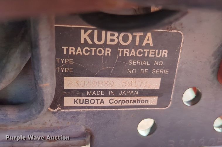 image for item MX9430 Kubota B3030  MFWD tractor