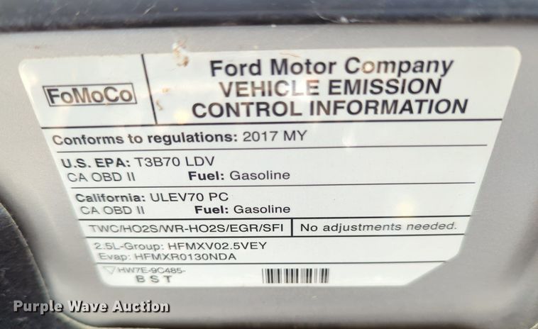 image for item MX9455 2017 Ford Fusion