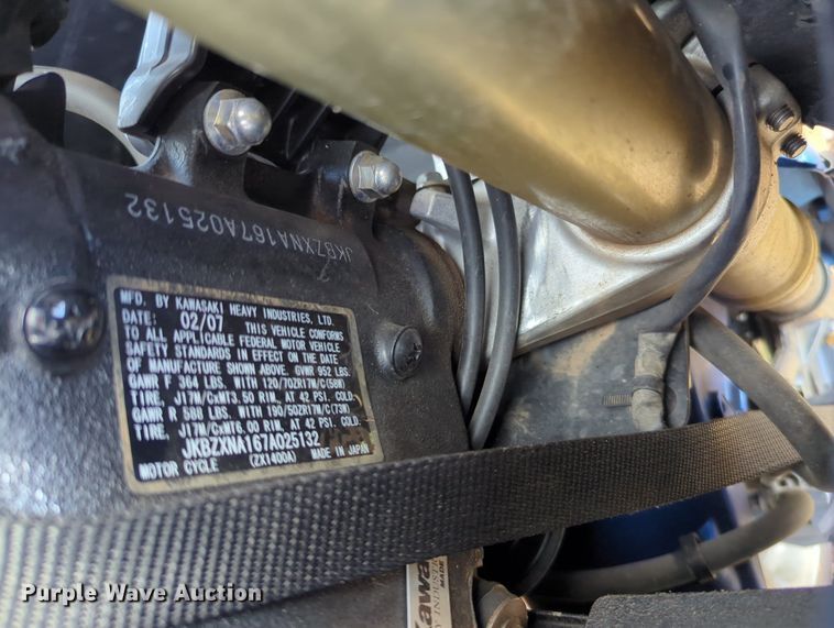 image for item MX9458 2007 Kawasaki Ninja ZX-14  motorcycle