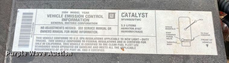 image for item NA9197 2004 Chevrolet Silverado 1500  Ext. Cab pickup truck