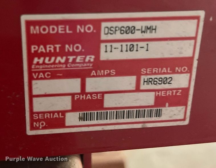 image for item NA9239 Hunter DSP600  alignment Machine