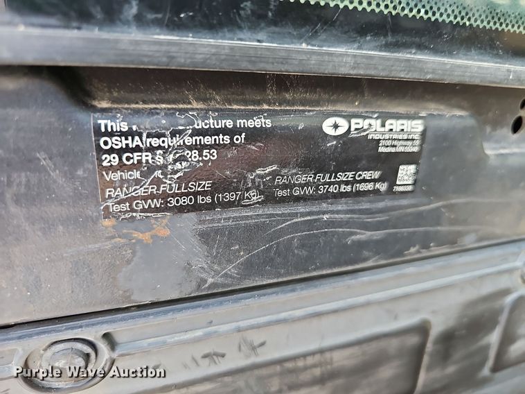 image for item NJ9841 2018 Polaris Ranger 1000XP  utility vehicle