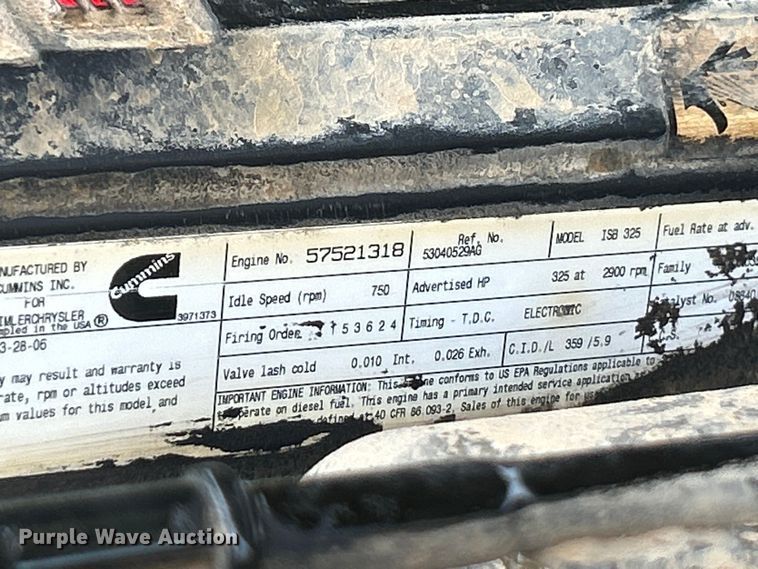 image for item NL9608 2006 Dodge Ram 3500  Mega Cab flatbed pickup truck