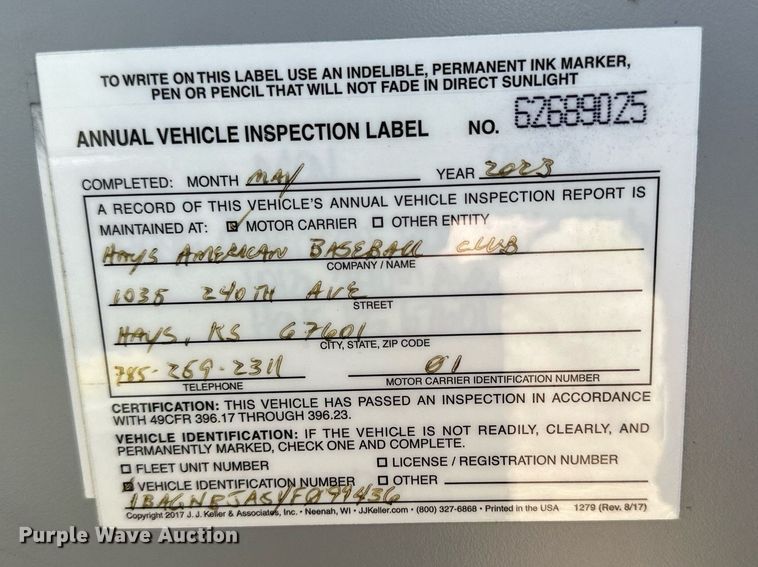 image for item NP9645 2000 Blue Bird LTC 40  coach bus