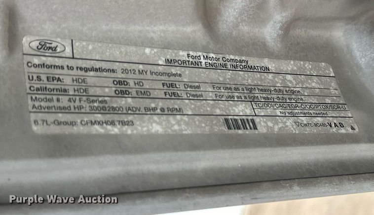 image for item NP9661 2012 Ford F550  flatbed truck