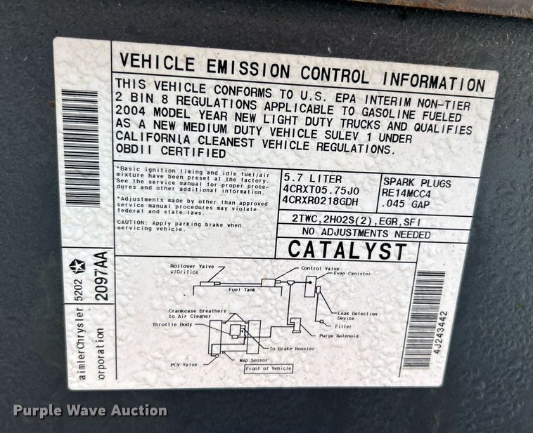 image for item NQ9818 2004 Dodge Ram 1500  Quad Cab pickup truck