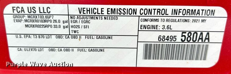 image for item NQ9864 2021 Dodge Ram 1500  Crew Cab pickup truck