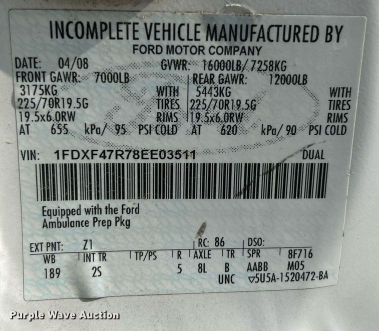 image for item NQ9871 2008 Ford F450 Super Duty XLT  flatbed truck