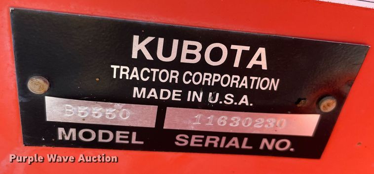 image for item NT9549 Kubota B5550  trencher