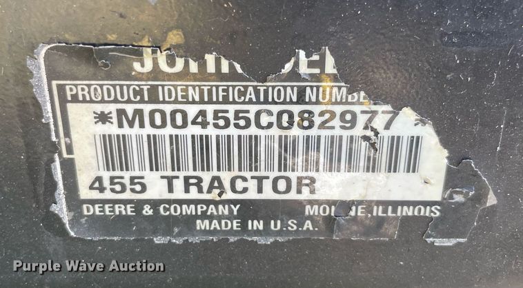 image for item NT9552 John Deere 455  lawn mower