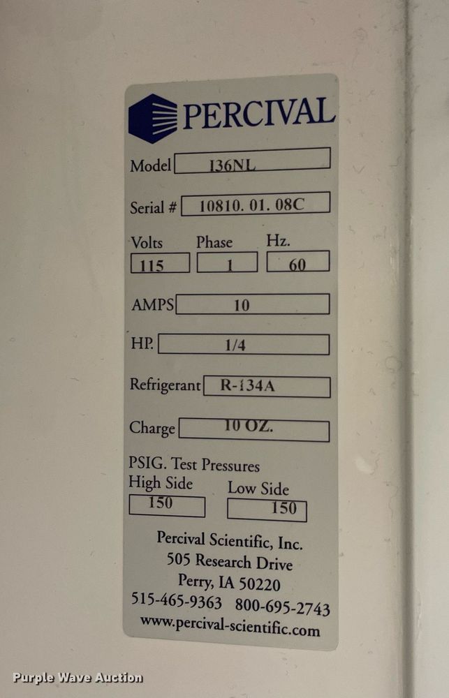 image for item NT9586 Percival I36NL  incubator