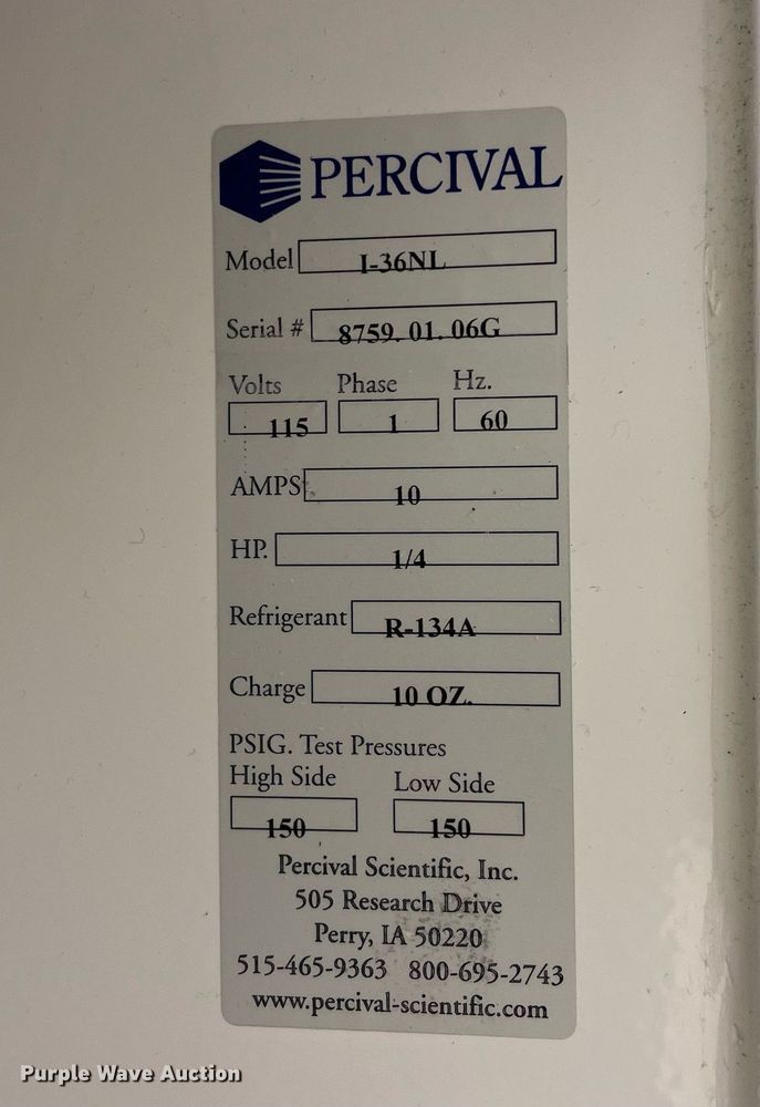 image for item NT9587 Percival I36NL  incubator