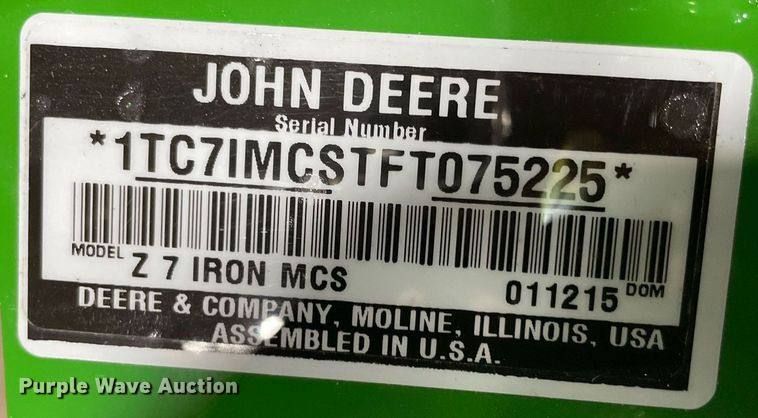 image for item NT9592 John Deere  lawn mower parts