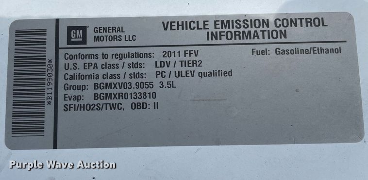 image for item NX9767 2011 Chevrolet Impala