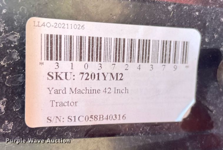 image for item NX9773 Yard Machines  lawn mower