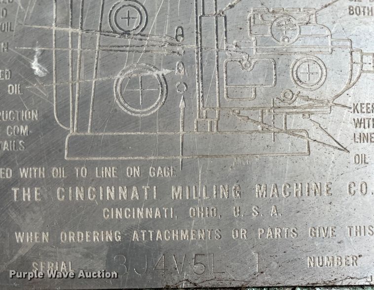 image for item NY9821 Cincinnati 450-20  vertical milling machine