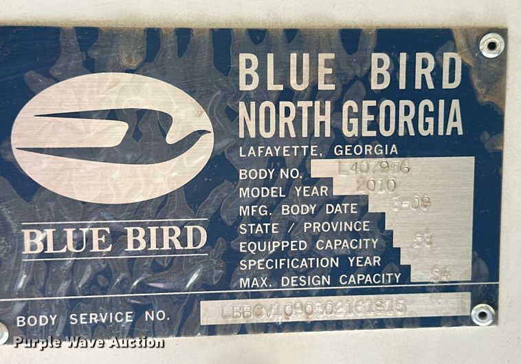 image for item OC9520 2010 Blue Bird Vision  school bus