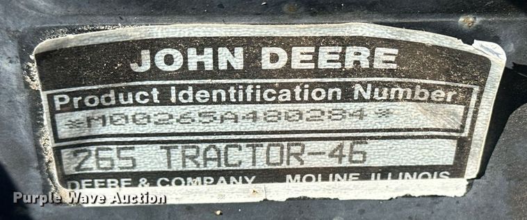 image for item OC9521 John Deere 265  lawn mower