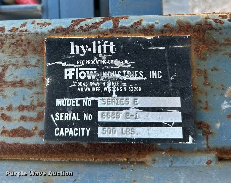 image for item OF9066 PFlow Industries Hy Lift  elevator
