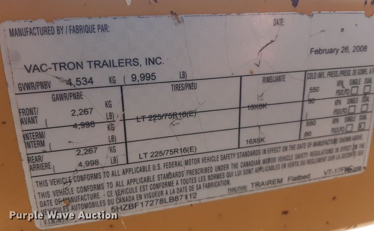 image for item OF9437 2008 Vac-Tron FM350DT-H  vacuum excavator