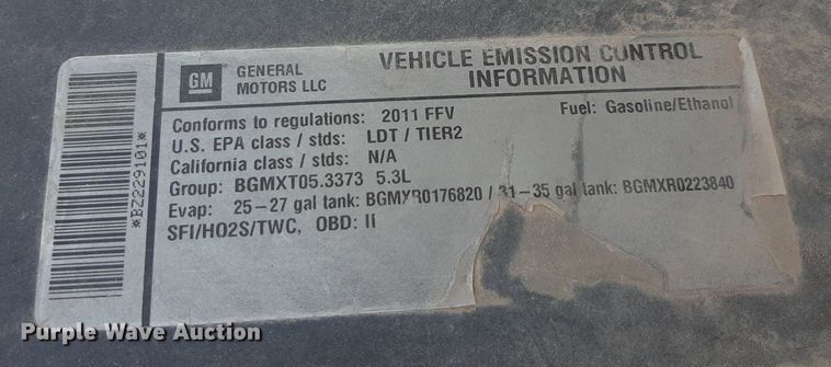 image for item OF9463 2011 Chevrolet Silverado 1500  Ext. Cab pickup truck