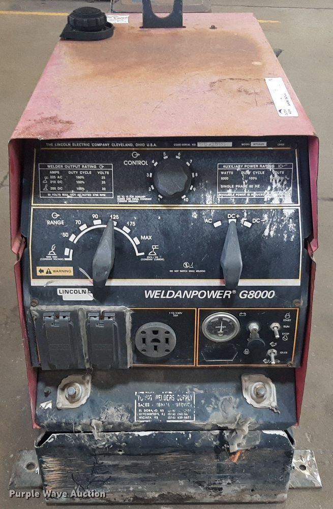 image for item OF9465 Lincoln Weldanpower G8000  welder/generator
