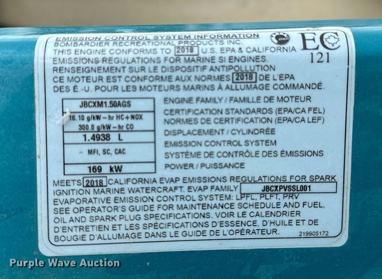 image for item OG9286 2018 Sea Doo Wake Pro 230  personal watercraft