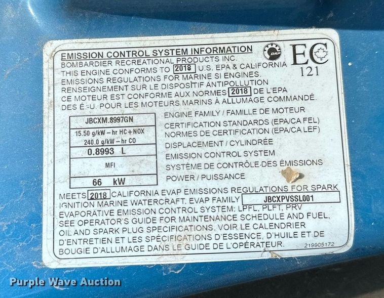 image for item OG9288 2018 Sea Doo GTI SE  personal watercraft