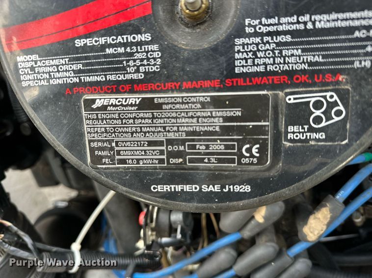 image for item OG9289 2006 Tahoe TQ60  boat