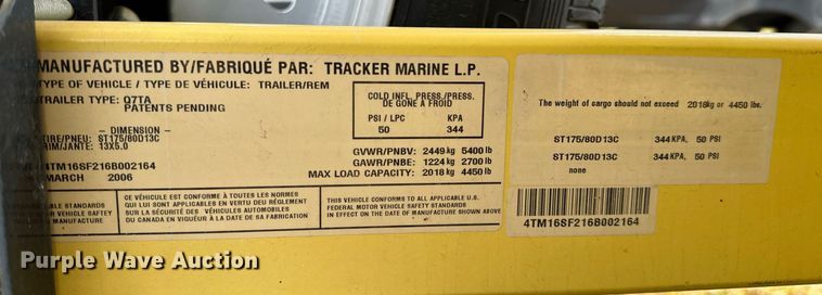 image for item OG9289 2006 Tahoe TQ60  boat