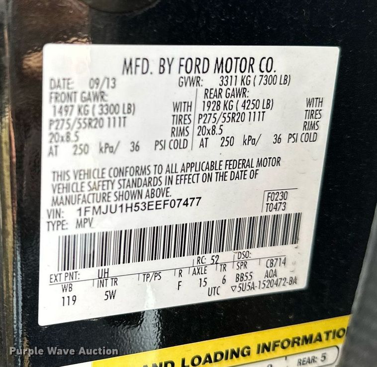 image for item OG9291 2014 Ford Expedition  SUV