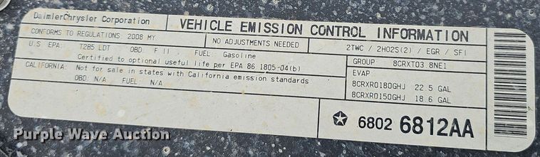 image for item OG9419 2008 Jeep Wrangler  SUV