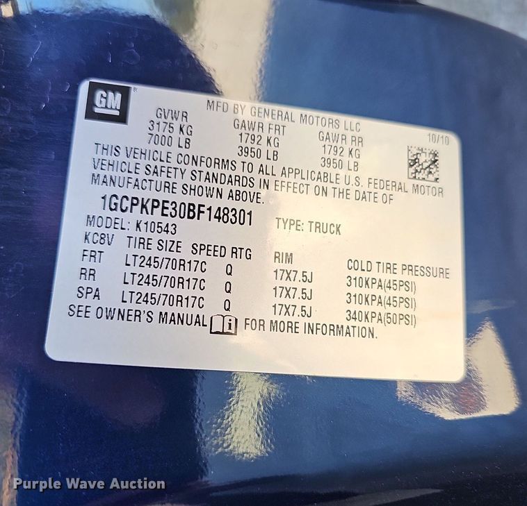 image for item OG9477 2011 Chevrolet Silverado 1500  Crew Cab pickup truck