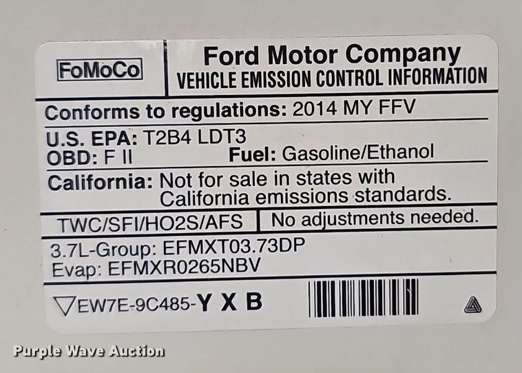 image for item OG9522 2014 Ford F150 XLT  SuperCab pickup truck