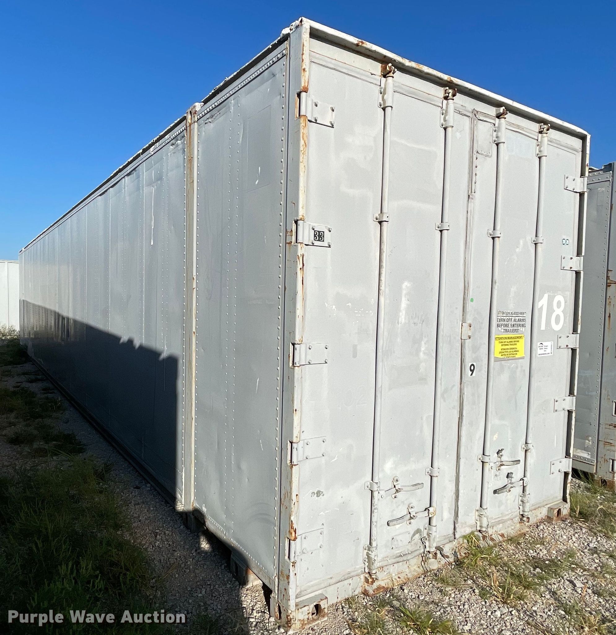 Shipping container in Ardmore, OK Item DM0417 sold Purple Wave