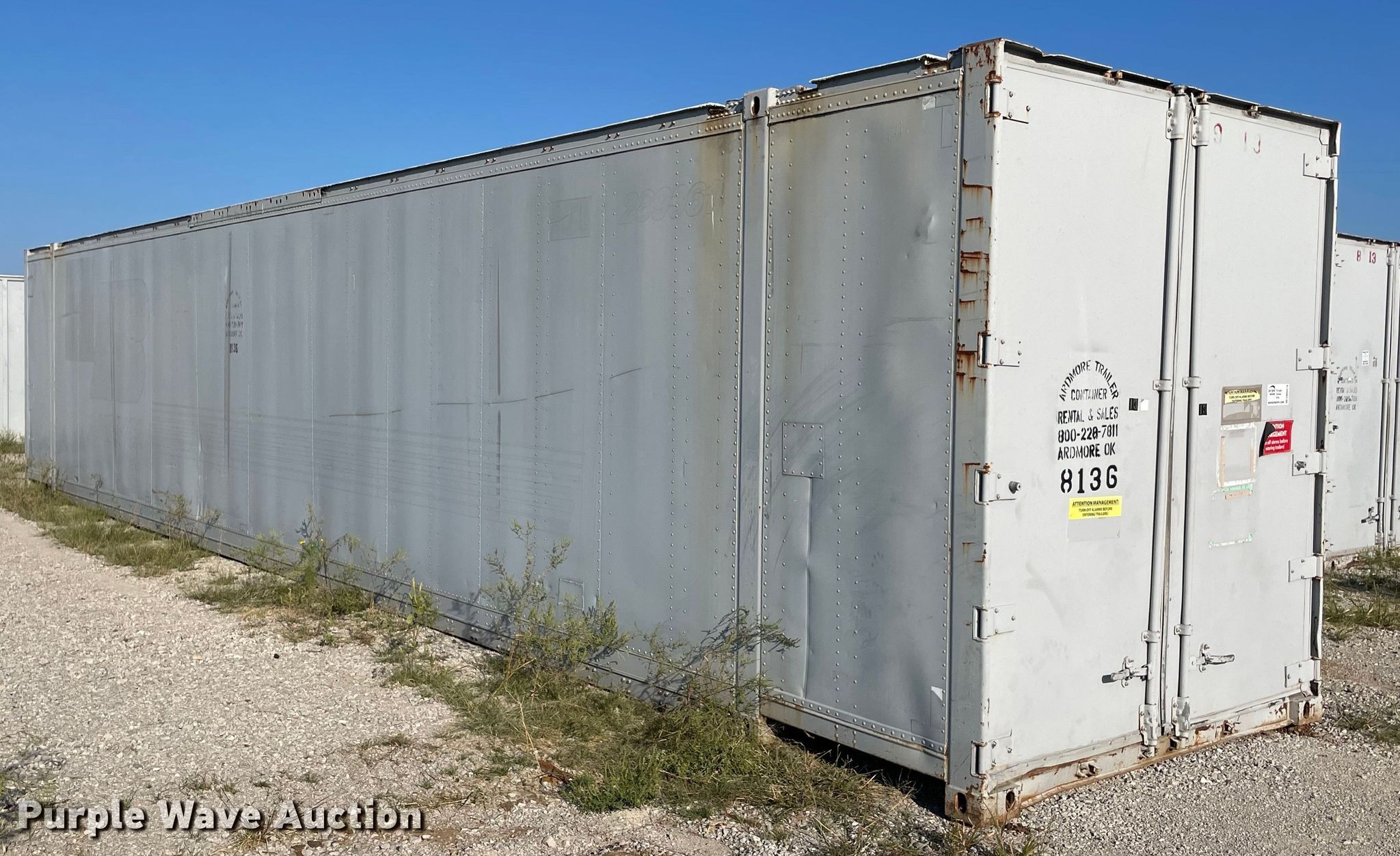 Shipping container in Ardmore, OK Item DM0418 sold Purple Wave