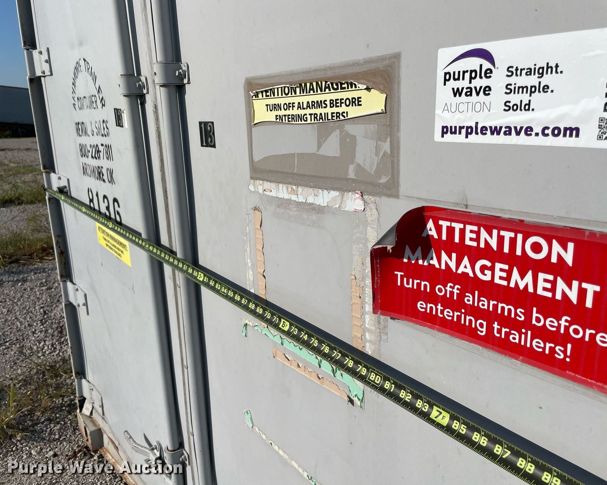 Shipping container in Ardmore, OK Item DM0418 sold Purple Wave