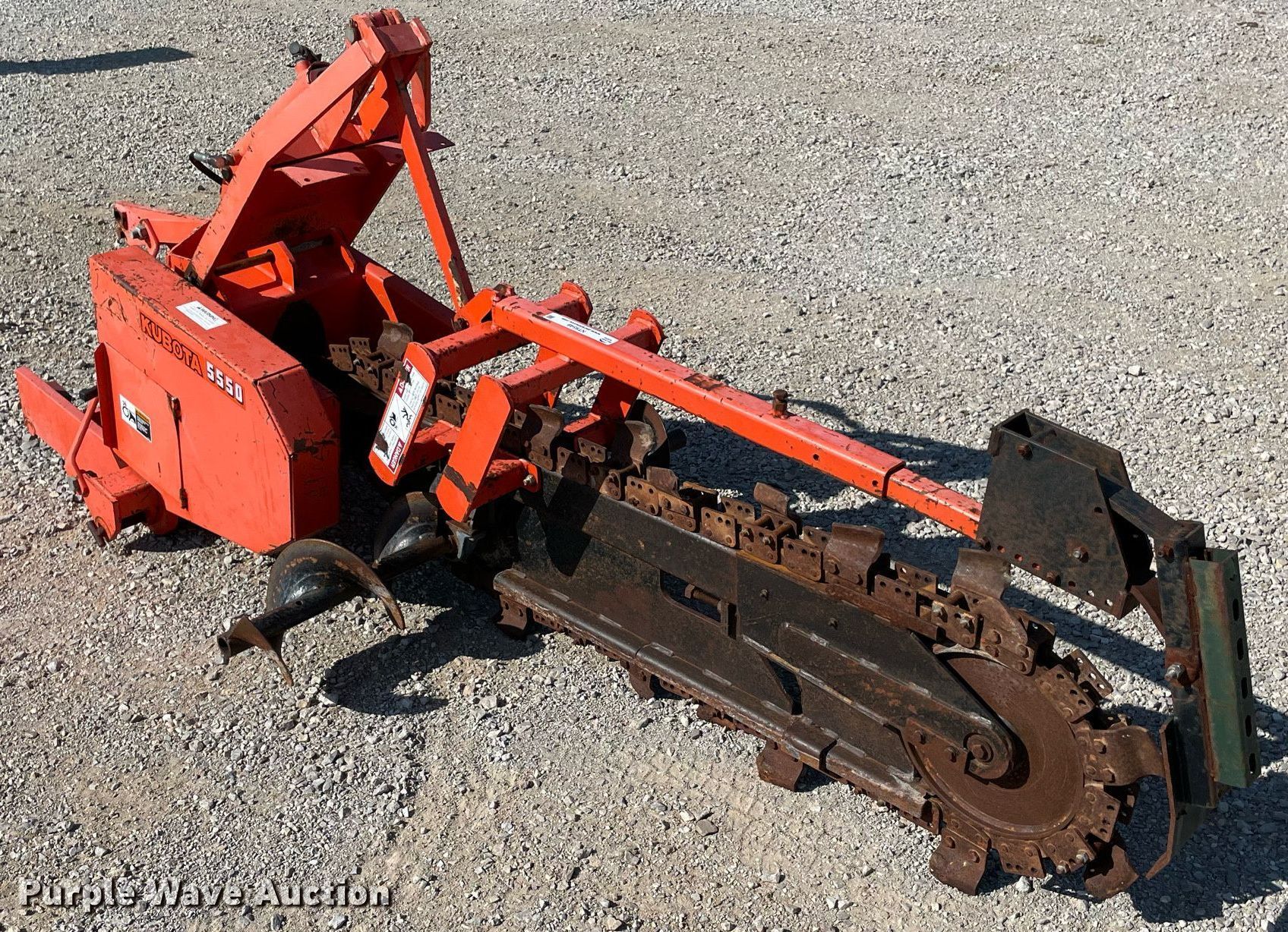 Kubota B5550 trencher in Ardmore, OK Item NT9549 for sale Purple Wave