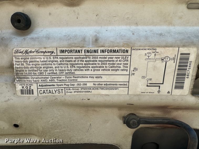 image for item DK2523 2003 Ford F450 Super Duty  fiber optic splicing truck