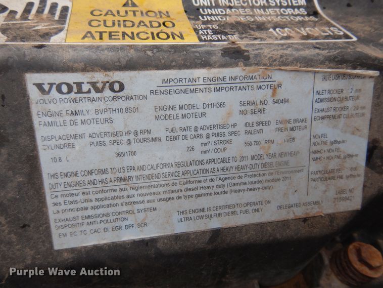 image for item DO3162 2012 Volvo VNM  flatbed truck