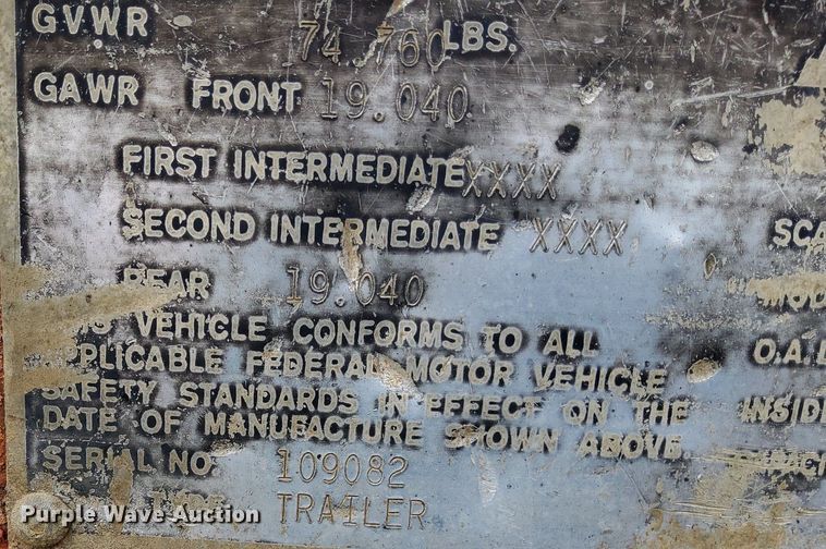 image for item DO4683 1974 Dorsey flatbed trailer