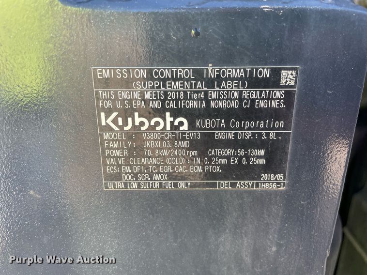 image for item DP0060 2018 Kubota SVL95-2S  tracked skid steer loader